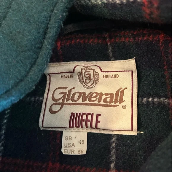 Gloverall England Heritage Garment Duffel Coat Wool Green Men’s XL - Picture 4 of 8